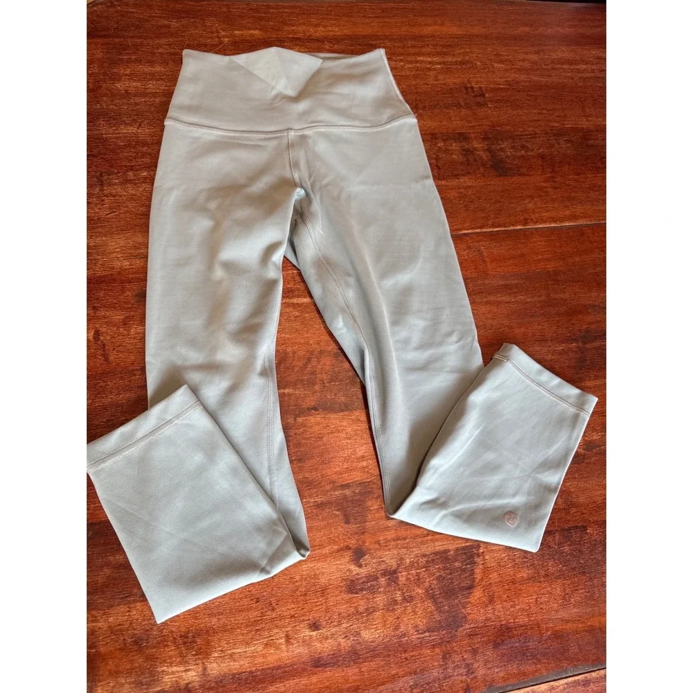 Lululemon Align High-Rise Crossover V-Waist Crop Leggings Sage Women 23in Size 2